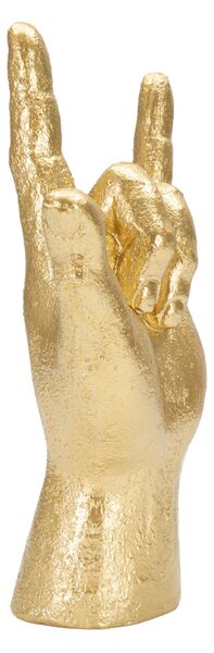 Mano Dorata Statuetta Gesto Dell 'YEAH Dimensioni 14,5x7xh 22,5 cm in resina decorata a mano colore Oro Lucido