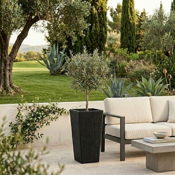 Fioriera in rattan artificiale Rose - Bonami Essentials