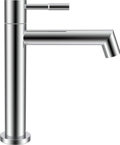 Rubinetto per acqua fredda, miscelatore da bagno cromato, miscelatore da bagno monocomando con doccetta rimovibile, miscelatore da bagno con bocca a risparmio idrico, altezza 113 mm, facile da installare, acciaio inossidabile