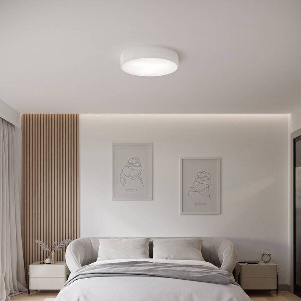 Plafoniera con sensore di movimento Cleo 400 TEMAR LIGHTING, Bianco / Opale, Soggiorno / Sala da pranzo, Metallo, Moderno, Plafoniera