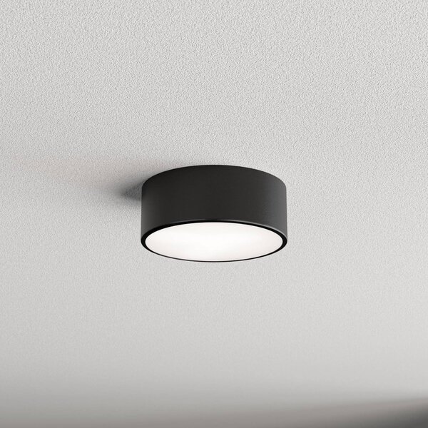 Plafoniera con sensore di movimento Cleo 200 TEMAR LIGHTING, Nero, Corridoio, Metallo, Moderno, Plafoniera