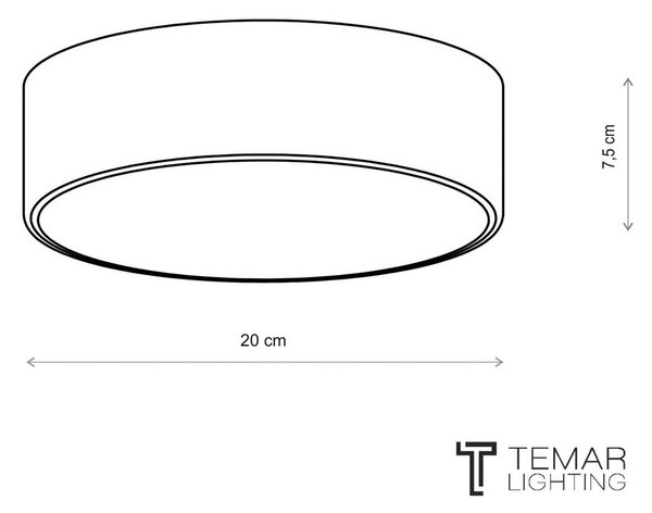 Plafoniera soffitto Cleo TEMAR LIGHTING, dimmerabile, Nero, Soggiorno / Sala da pranzo, Moderno, Plafoniera