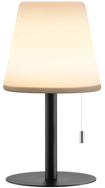 Lampada da Tavolo Ø16,5x30 cm con Luce RGB Senza Fili Ricaricabile Portatile per Interni ed Esterni Bianco e Nero