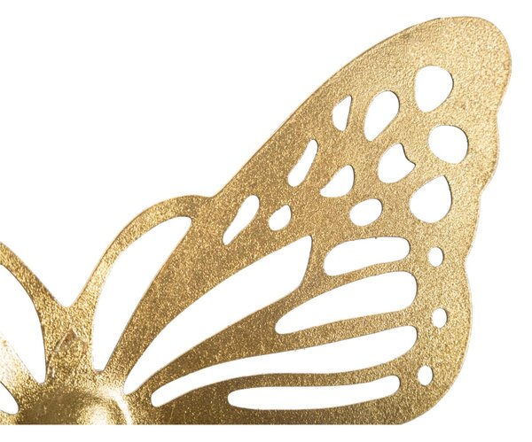 Farfalle decorativa da Muro SET 4 Pezzi in ferro colore Oro WALL BUTTERFLIES Dimensioni varie cm peso 400 gr in ferro