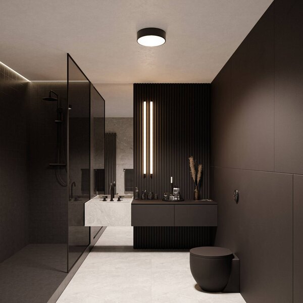 Plafoniera Cleo 300 TEMAR LIGHTING, dimmerabile, Nero, Soggiorno / Sala da pranzo, Metallo, Moderno, Plafoniera