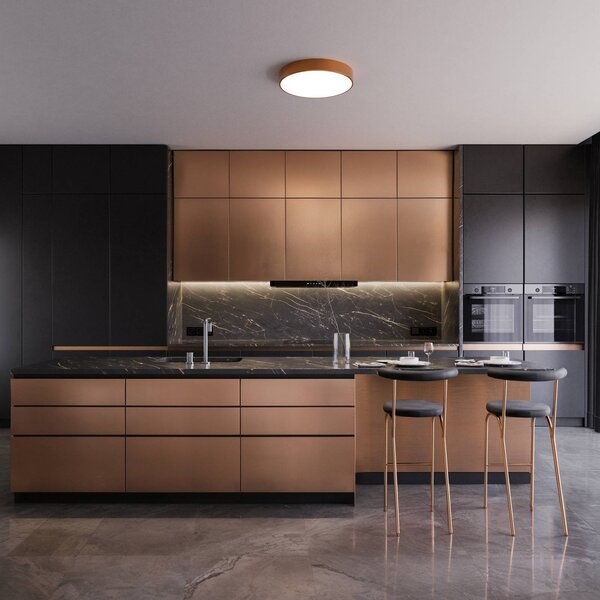 Plafoniera soffitto Cleo 400 TEMAR LIGHTING, dimmerabile, Rame, Soggiorno / Sala da pranzo, Metallo, Plafoniera