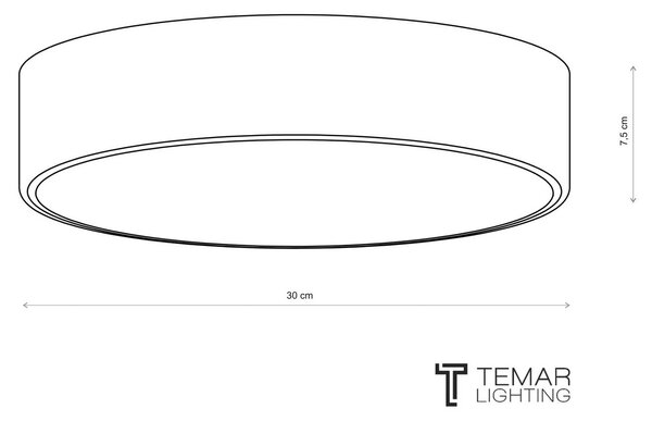 Plafoniera con sensore di movimento Cleo 300 TEMAR LIGHTING, Ottone / Oro, Soggiorno / Sala da pranzo, Metallo, Plafoniera