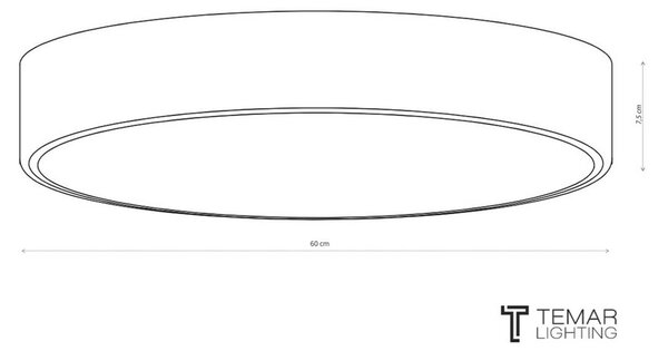 Plafoniera soffitto Cleo 300 TEMAR LIGHTING, dimmerabile, Rame, Soggiorno / Sala da pranzo, Metallo, Moderno, Plafoniera