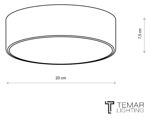 Plafoniera Cleo TEMAR LIGHTING, dimmerabile, Rame, Bagno, Metallo, Plafoniera