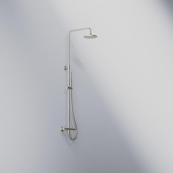 Steinberg 100 - Set doccia con termostatico, diametro 200 mm, nichel spazzolato 100 2721 BN