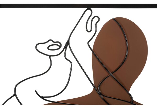 Pannello decorativo 3D da parete in metallo COLOR COUPLE Dimensioi 60x1,3x h 80 cm peso 1,09 kg tratti delicati di figura la figura di una coppia