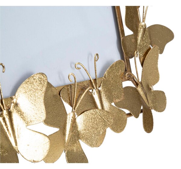 Porta foto cornice Butterfly Glam in Metallo decorato, Dimensioni 28x11,5x30,5 cm - misura interna cm 15x20 colore oro