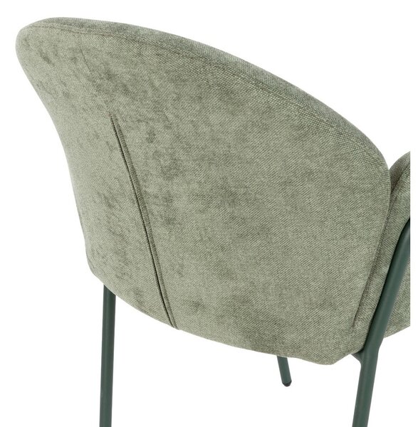 Set di sedie da pranzo verde in imbottito 2 pz Aslin – MOME