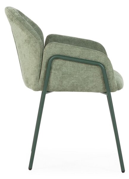Set di sedie da pranzo verde in imbottito 2 pz Aslin – MOME
