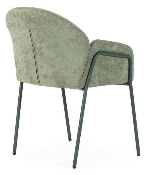 Set di sedie da pranzo verde in imbottito 2 pz Aslin – MOME