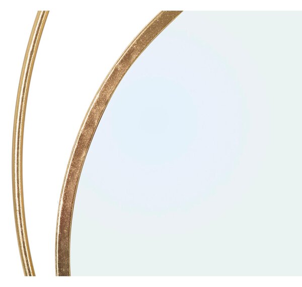 Specchio da Parete cornice oro Ferro e Vetro PLANET Dimensioni 90x3xh83 cm spessore 3cm - peso 4,7 kg colore oro