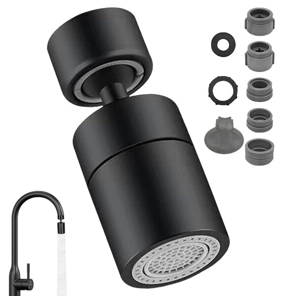 Rubinetto da cucina girevole a 360° - 2 funzioni spray - Modello B0F7YJLLV8