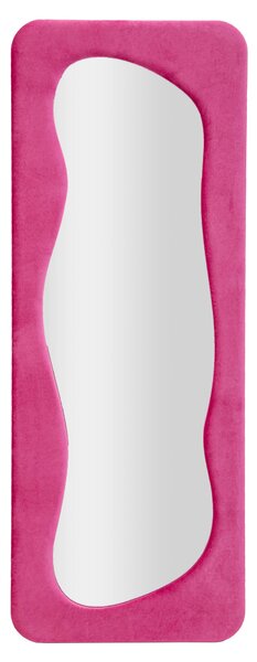 Specchio da parete con cornice in legno rivestita in vellutoFucsia Linea THEODOR FUXIA Dimensioni 60x4x h 160 cm - Colore Fucsia