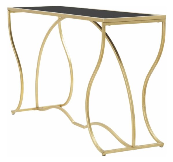 Consolle Tavolo in metallo dorato e Vetro Specchio EXY , Dimensioni 130x40x75 cm, - Peso 12 kg Vetro temperato a specchio