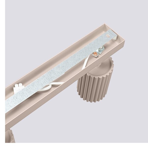 Faretto grigio tortora in metallo 6,5x81 cm Gleam – Sollux