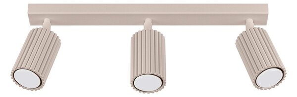 Faretto grigio tortora in metallo 6,5x45 cm Gleam – Sollux