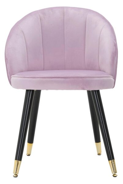 Sedia in velluto imbottito color crema LOTY ROSA 57x58x7h 80 cm - peso 8 kg set da 1 Sedia gambe Metallo dorato