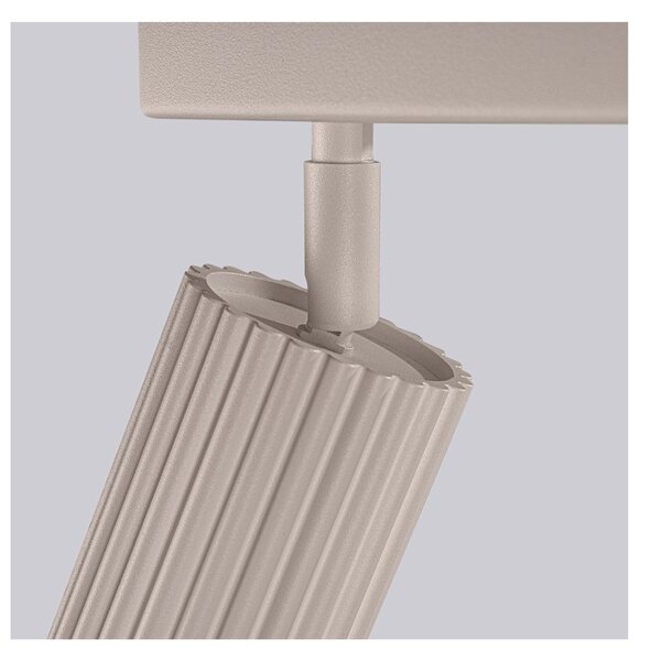 Faretto grigio tortora in metallo 6,5x81 cm Gleam – Sollux