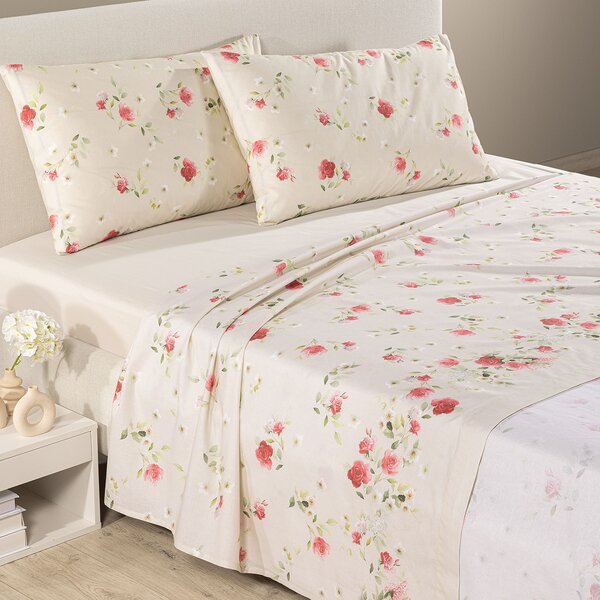 Completo Lenzuola MATRIMONIALE Rosier UNICA Cotone Caleffi