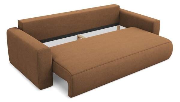 Divano color terracotta allungabile/con contenitore 238 cm Kapua – Makamii