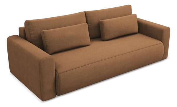 Divano color terracotta allungabile/con contenitore 238 cm Kapua – Makamii