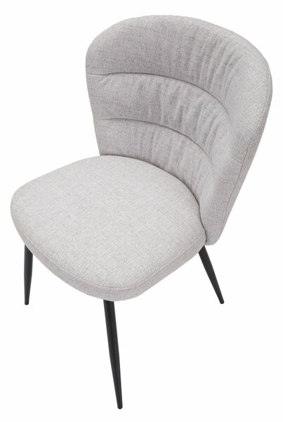 Sedia in metallo in tessuto imbottito anni 70 set 2 sedie CHAIR LOSANNA Dimensioni 56x60x h85 cm - peso 7 kg grigio