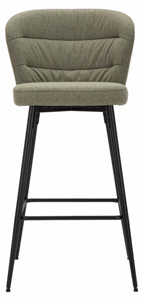 Sgabello Bar in metallo in tessuto imbottito anni 70 set 2 Sgabelli , LOSANNA dimensioni 52x59x h108 cm Seduta 78 cm - verde