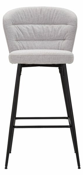 Sgabello Bar in metallo in tessuto imbottito anni 70 set 2 Sgabelli , LOSANNA dimensioni 52x59x h108 cm Seduta 78 cm - grigio