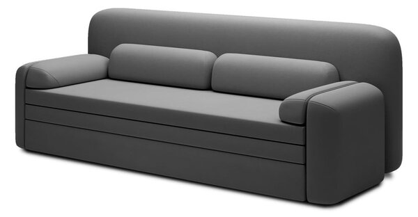 Divano grigio tortora allungabile/con contenitore con rivestimento in velluto 236 cm Elioss – ELTAP