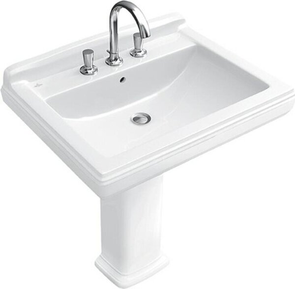 V&B Hommage lavabo 75x58cm, P bla C+, 1 foro per rubinetto, troppopieno