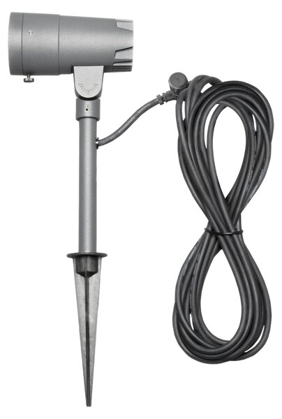Konstsmide Andria LED 12V, faretto da terra orientabile e regolabile, 3000K, 210 lm, 1x3W, 12V/240V, alluminio/vetro acrilico, 7475-370