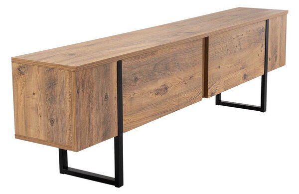 Mobile TV di colore naturale con effetto pino 180x50x29,5 cm Serenity – Kalune Design