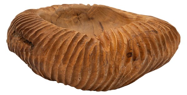 Svuotatasche in teak riciclato, realizzato a mano, realizzato a mano Dimensioni 37x40x16 cm - 3,3kg Colore legno con venature