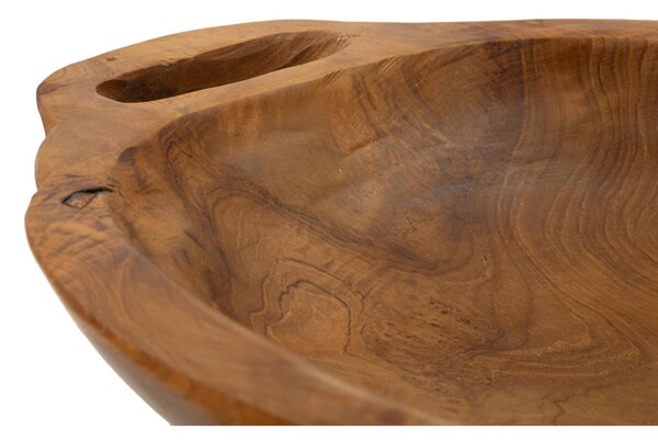 Svuotatasche in teak riciclato, realizzato a mano Dimensioni 37x26,5x h 7cm - 0,65 kg Colore legno con venature