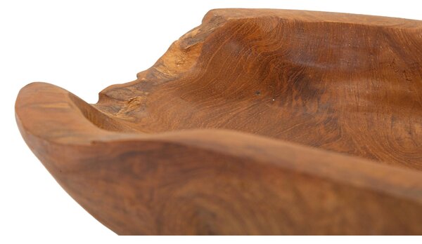 Svuotatasche in teak riciclato, realizzato a mano, realizzato a mano Dimensioni 30x15x5,5 CM - 0,5 kg Colore legno con venature