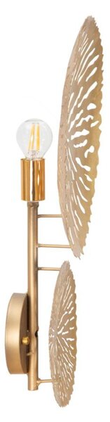 Applique Da Muro in metallo dorato opaco SIMPLE GLAM Dimensioni 28,5X8X46 cm con 1 punto luce