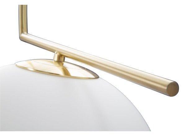 Linee essenziali e pulite ne caratterizzano l'eleganza. Lampade da terra, GLAMY, Dimensioni 50x30xh 100 cm sfere in vetro bianco