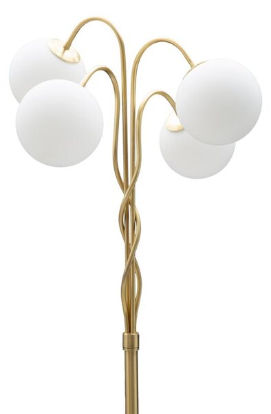 Lampada, Piantana da Terra In stile glam in metallo dorato GLAMY dimensioni 54x h176 cm -peso 4,5,00 kg con Piantana 4 punti luce