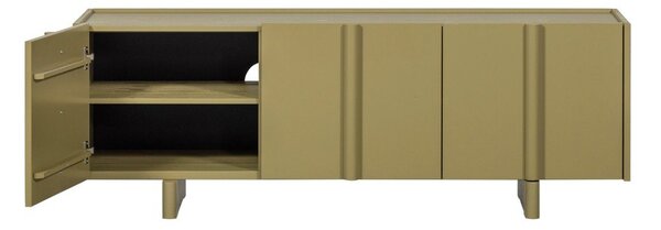 Mobile TV verde in pino massiccio 152x53x46 cm Basu – WOOOD