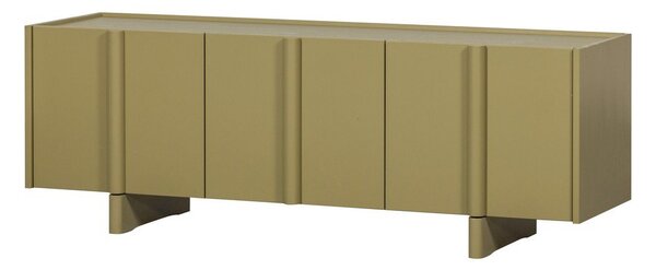 Mobile TV verde in pino massiccio 152x53x46 cm Basu – WOOOD
