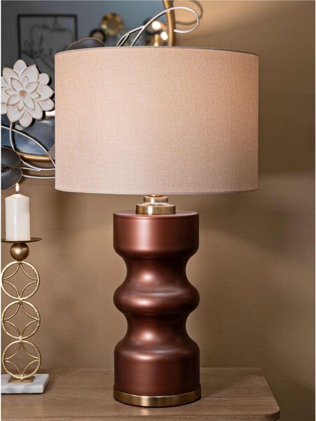 La Lampada da Tavolo Resina ROSENTHAL -H texture finitura calda e dettagli dorati Dimensioni �40x h 69,5 cm Lampada E-27 Attacco base dal profilo ondulato