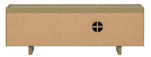 Mobile TV verde in pino massiccio 152x53x46 cm Basu – WOOOD