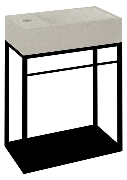 Mobile senza lavabo nero in metallo da appendere 39,5x45 cm Crest – Sapho