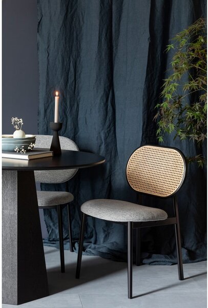 Sedia da pranzo in rattan grigio Spike - Zuiver