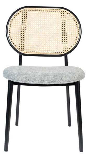 Sedia da pranzo in rattan grigio Spike - Zuiver